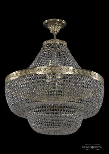 Люстра потолочная хрустальная 19091/H1/60IV G Bohemia Ivele Crystal прозрачная на 15 ламп, основание золотое в стиле классический sp