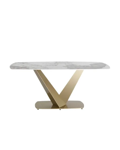 Стол обеденный Аврора, 180*90, керамика светлая УТ000034890 Stool Group столешница мрамор из керамика фото 3