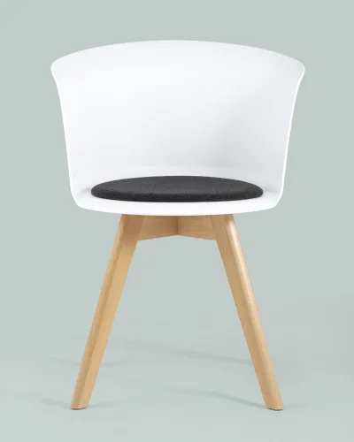 Стул Blossom с подушкой белый УТ000005382 Stool Group, белый/ткань, ножки/дерево/бежевый, размеры - ***** фото 3