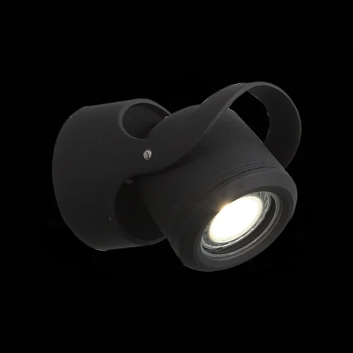Настенный светильник уличный Round SL093.401.01 ST-Luce уличный IP54 чёрный на 1 лампу, плафон чёрный в стиле современный G5.3