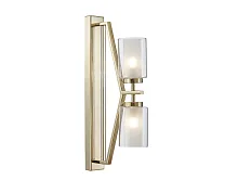 Бра 4902/A gold Newport прозрачный 2 лампы, основание золотое в стиле американский современный 