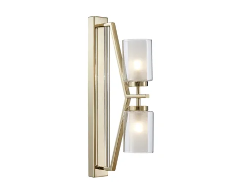 Бра 4902/A gold Newport прозрачный на 2 лампы, основание золотое в стиле американский современный 