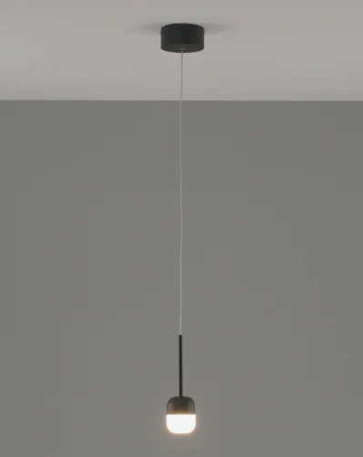 Светильник подвесной LED Drop V10863-PL Moderli белый чёрный 1 лампа, основание чёрное в стиле современный 