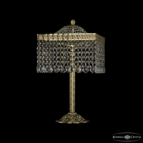 Настольная лампа 19202L6/25IV G Leafs Bohemia Ivele Crystal прозрачная 4 лампы, основание золотое металл в стиле классический leafs
