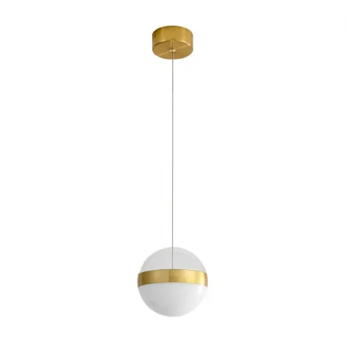 Светильник подвесной LED Roni 5036/12L Odeon Light белый на 1 лампу, основание античное бронза в стиле современный шар