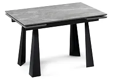 Керамический стол Бэйнбрук 120х80х76 серый мрамор / графит 530825 Woodville столешница серая мрамор из керамика