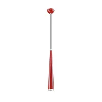 Светильник подвесной LED Epoch V2354-PL Moderli красный на 1 лампу, основание красное в стиле современный трубочки