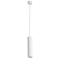 Светильник подвесной Sirius A1524SP-1WH Arte Lamp белый 1 лампа, основание белое в стиле современный трубочки
