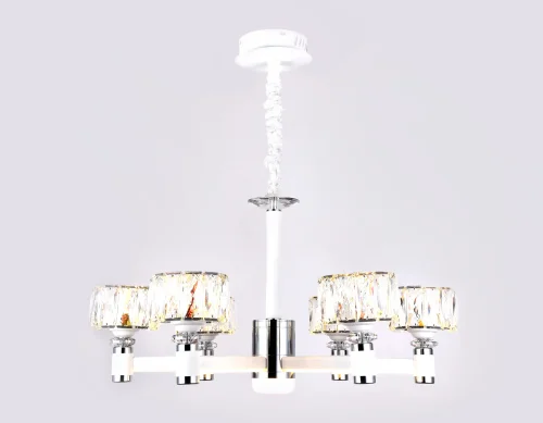 Люстра подвесная LED Traditional TR4518 Ambrella light прозрачная на 1 лампа, основание белое в стиле классический  фото 2