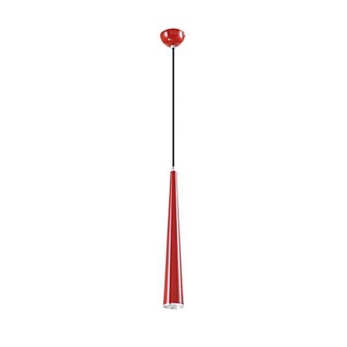 Светильник подвесной LED Epoch V2354-PL Moderli красный 1 лампа, основание красное в стиле современный трубочки