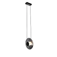 Светильник подвесной LED Rulle 4373-1P Favourite серый чёрный на 1 лампу, основание чёрное в стиле современный 