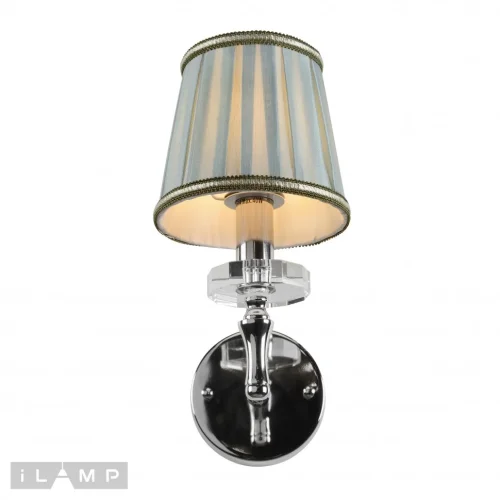 Бра Olivia 82336/1B CR iLamp бирюзовый на 1 лампа, основание хром в стиле современный американский  фото 3