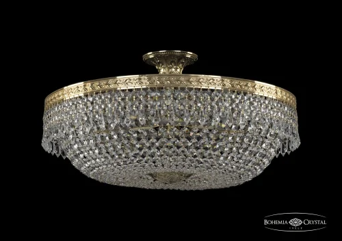 Люстра потолочная хрустальная 19011/55IV G Bohemia Ivele Crystal прозрачная на 8 ламп, основание золотое в стиле классический sp