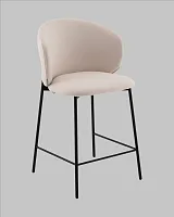 Стул полубарный Блейз велюр молочный УТ000041393 Stool Group, молочный/велюр, ножки/металл/чёрный, размеры - *****