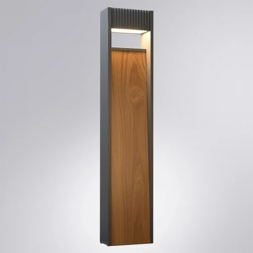 Парковый светильник LED Arneb A2148PA-1BR Arte Lamp уличный IP65 чёрный коричневый на 1 лампу, плафон коричневый чёрный в стиле современный хай-тек LED фото 4