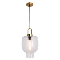 Светильник подвесной Laredo LSP-8845 Lussole прозрачный 1 лампа, основание бронзовое в стиле современный лофт 