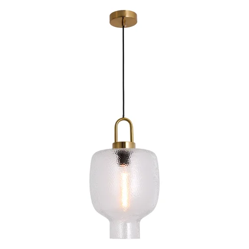 Светильник подвесной Laredo LSP-8845 Lussole прозрачный 1 лампа, основание бронзовое в стиле современный лофт 