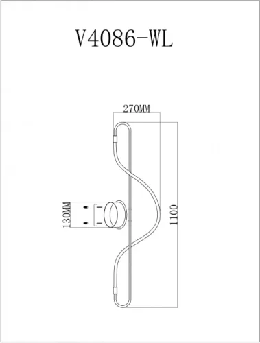 Бра LED True V4086-WL Moderli белый на 1 лампа, основание латунь в стиле хай-тек  фото 2