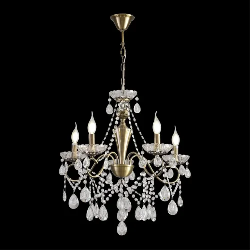 Люстра подвесная хрустальная Luina 8346/5 Lumion без плафона на 5 ламп, основание бронзовое в стиле классический фото 4 Люстра подвесная хрустальная Luina 8346/5 Lumion без плафона на 5 ламп, основание бронзовое в стиле классический фото 4