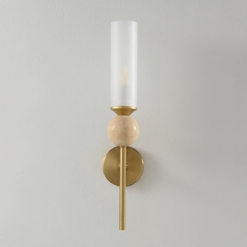 Бра SIMPLY AP1.1 BRASS Crystal Lux белый на 1 лампу, основание латунь в стиле минимализм фото 4