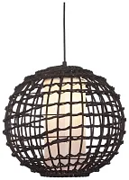 Светильник подвесной 577-726-01 Velante коричневый 1 лампа, основание коричневое в стиле кантри 