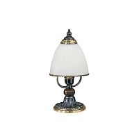 Настольная лампа P 800 Reccagni Angelo белая 1 лампа, основание бронзовое коричневое латунь дерево металл в стиле классика 
