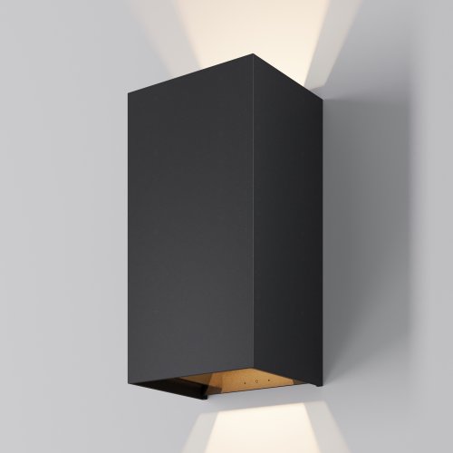 Настенный светильник ЛЕД уличный Драп / Drape O525WL-L20B3K Maytoni уличный IP65 чёрный на 1 лампу, плафон чёрный в стиле современный ЛЕД фото 5