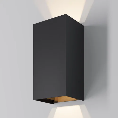 Настенный светильник ЛЕД уличный Драп / Drape O525WL-L20B3K Maytoni уличный IP65 чёрный на 1 лампу, плафон чёрный в стиле современный ЛЕД фото 5 Настенный светильник ЛЕД уличный Драп / Drape O525WL-L20B3K Maytoni уличный IP65 чёрный на 1 лампу, плафон чёрный в стиле современный ЛЕД фото 5