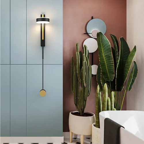 Настенный светильник DENZIL COLOR Grey 208855-23 ImperiumLoft серый на 1 лампу, основание латунь в стиле современный фото 9