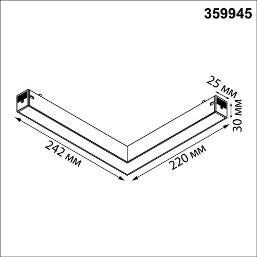 Трековый светильник LED DIMM Vector 359945 Novotech чёрный для шинопроводов серии Vector чёрный фото 2