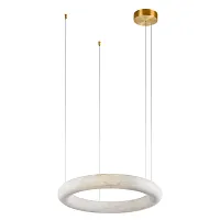 Светильник подвесной LED Oslo 10407/600 LOFT IT белый на 1 лампу, основание бронзовое в стиле современный кольца