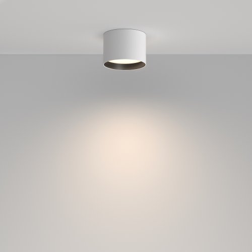 Светильник потолочный Блик / Glare 7 Вт 4000 К 120° IP 44 C127CL-L7W4K-W Maytoni белый на 1 лампу, основание белое в стиле хай-тек современный круглый фото 3