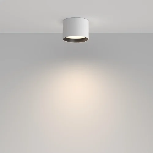 Светильник потолочный Блик / Glare 7 Вт 4000 К 120° IP 44 C127CL-L7W4K-W Maytoni белый на 1 лампу, основание белое в стиле хай-тек современный круглый фото 3