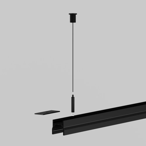 Гибкий подвес для уличной трековой системы Exility IP O-TR001-PB-H2M Maytoni чёрный в стиле современный хай-тек для светильников серии Exility IP exility ip уличная фото 9