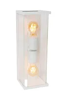 Настенный светильник Claire 27883/02/31 Lucide уличный IP54 белый 2 лампы, плафон прозрачный в стиле винтаж E27