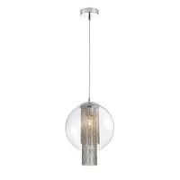 Светильник подвесной Funnel 3008-1P Favourite прозрачный 1 лампа, основание хром в стиле арт-деко 