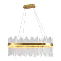 Светильник подвесной LED Celebria V6070-PL Moderli прозрачный 1 лампа, основание золотое в стиле современный 