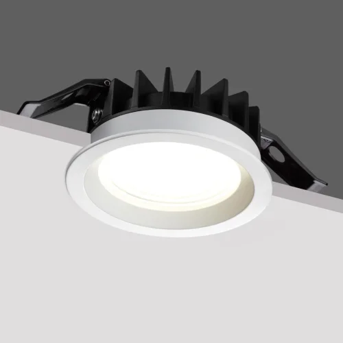 Светильник точечный Fluo 359844 Novotech белый на 1 лампу, основание белое в стиле хай-тек круглый фото 7