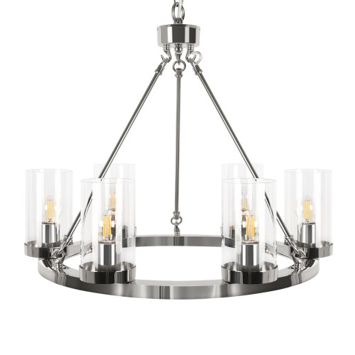 Люстра подвесная Candlelight 10437/570 LOFT IT прозрачная на 6 ламп, основание никель в стиле современный кантри замковый фото 3