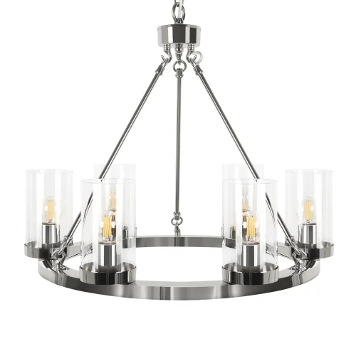 Люстра подвесная Candlelight 10437/570 LOFT IT прозрачная на 6 ламп, основание никель в стиле современный кантри замковый фото 3