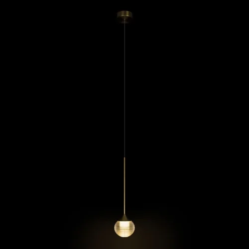 Светильник подвесной LED Algorithm 10251 Gold LOFT IT прозрачный 1 лампа, основание золотое в стиле современный  фото 2