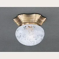 Светильник потолочный PL 7731/1 Reccagni Angelo белый 1 лампа, основание античное бронза в стиле классический 