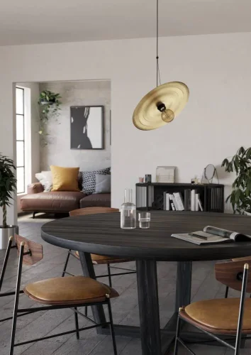 Светильник подвесной Lintmill 44029 Eglo матовый латунь на 1 лампу, основание чёрное в стиле современный лофт кантри фото 4