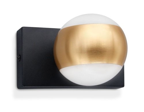 Бра Wallers FW571 Ambrella light белый золотой на 1 лампа, основание чёрное в стиле современный хай-тек  фото 2