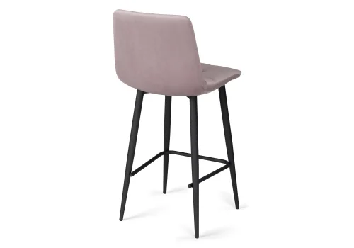 Полубарный стул Чилли К розовый / черный 511411 Woodville, розовый/велюр, ножки/металл/чёрный, размеры - ****430*420 фото 4