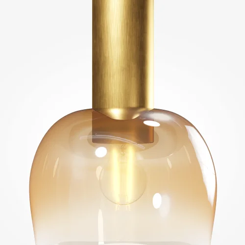 Светильник потолочный Smart Casual MOD414CL-01G Maytoni янтарный на 1 лампу, основание золотое в стиле современный фото 9