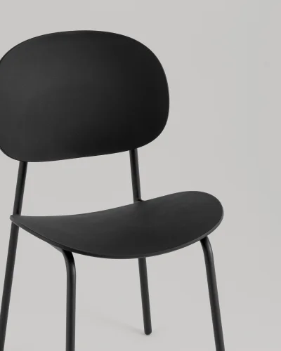 Стул Edie, пластик черный NP УТ000040830 Stool Group, чёрный/пластик, ножки/металл/чёрный, размеры - ***** фото 4