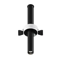 Светильник точечный LED Focus T C140TRS-L300-7W4K-B Maytoni чёрный на 1 лампу, основание чёрное в стиле современный хай-тек для затирки круглый трубочки