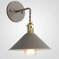 Бра с подвесным плафоном BRAID WALL Gray 181877-26 ImperiumLoft серый 1 лампа, основание серое в стиле лофт 