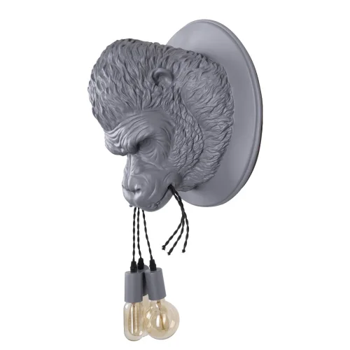 Бра Gorilla 10178 Grey LOFT IT без плафона на 3 лампы, основание серое в стиле современный обезьяна фото 5